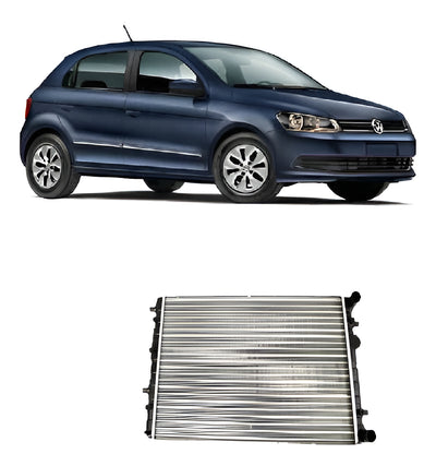 Radiador Gol Polo Lupo Crossfox 2008 a 2017 Con AC