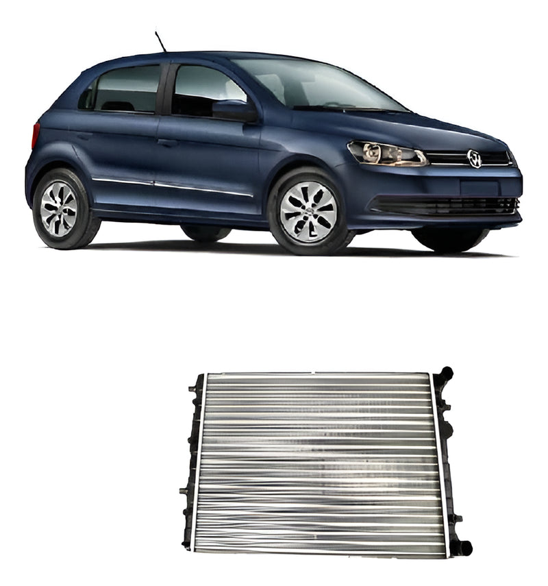Radiador Gol Polo Lupo Crossfox 2008 a 2017 Con AC